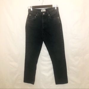 AGOLDE Black Wash Riley Double Pocket